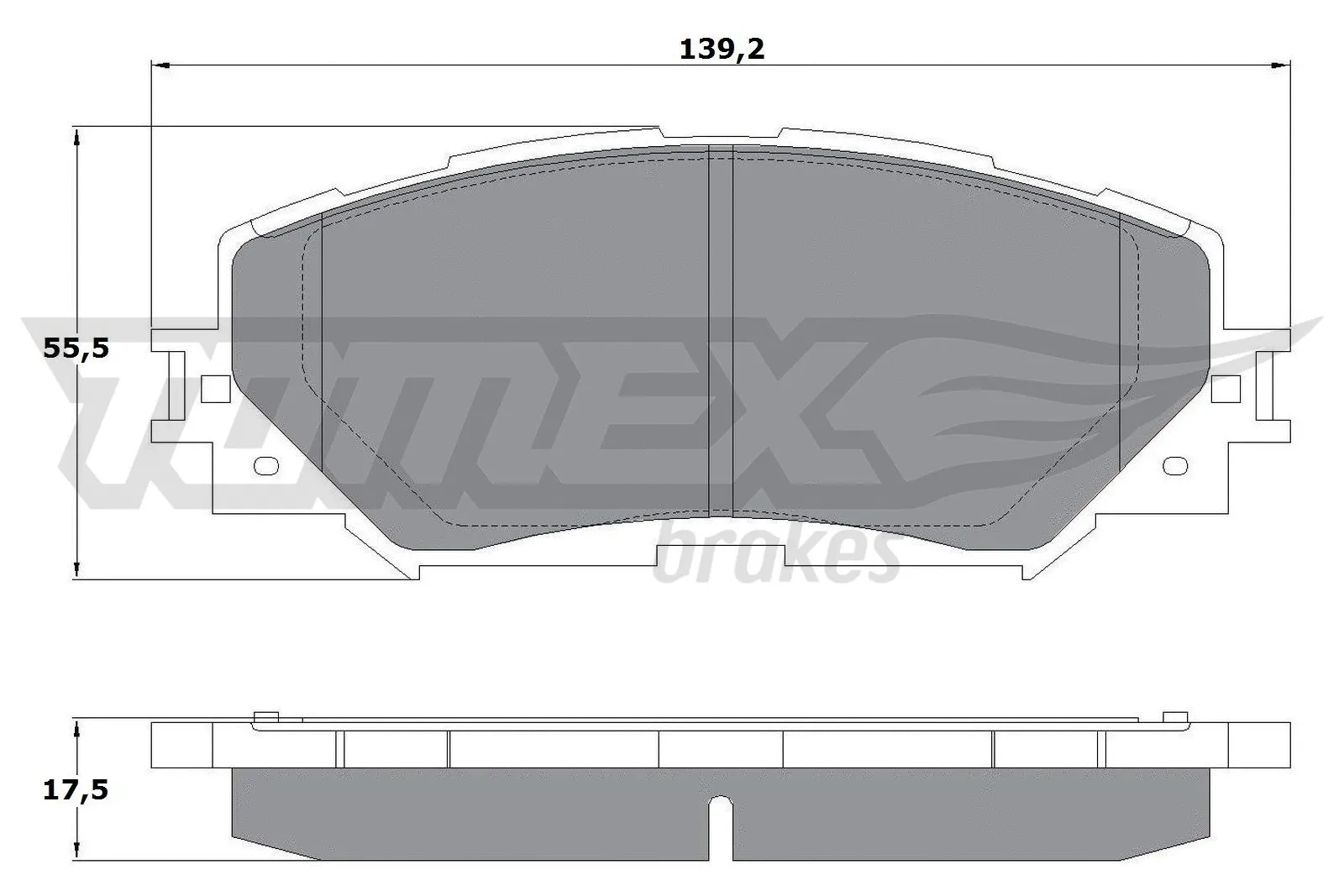 Kit de plaquettes de frein, frein à disque TOMEX Brakes TX 14-72