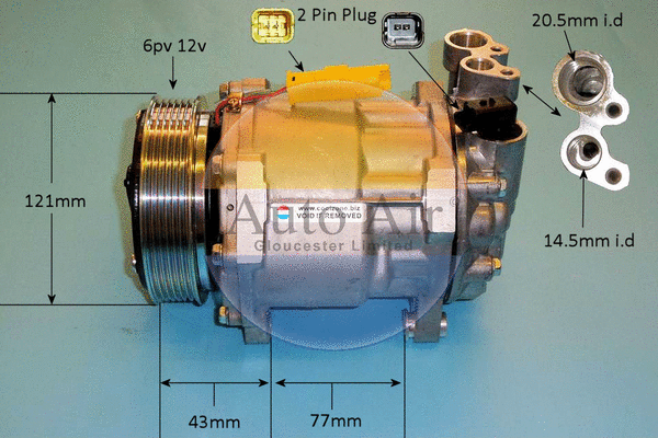 Compresseur, climatisation AUTO AIR GLOUCESTER 14-1314R