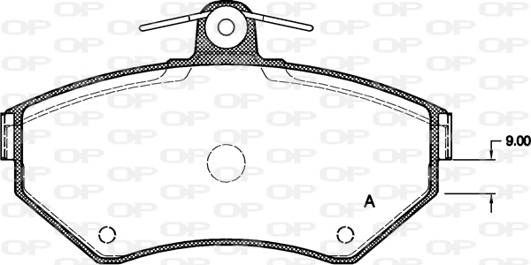 Kit de plaquettes de frein, frein à disque OPEN PARTS BPA0631.10