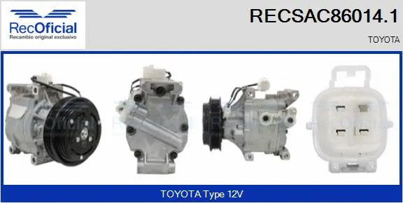 Compresseur, climatisation RECOFICIAL RECSAC86014.1