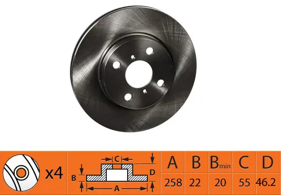Disque de frein SB BR21194T