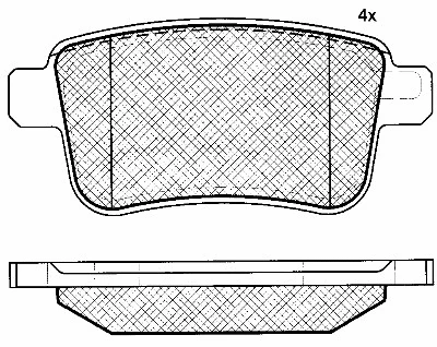 Kit de plaquettes de frein, frein à disque BSF 10938