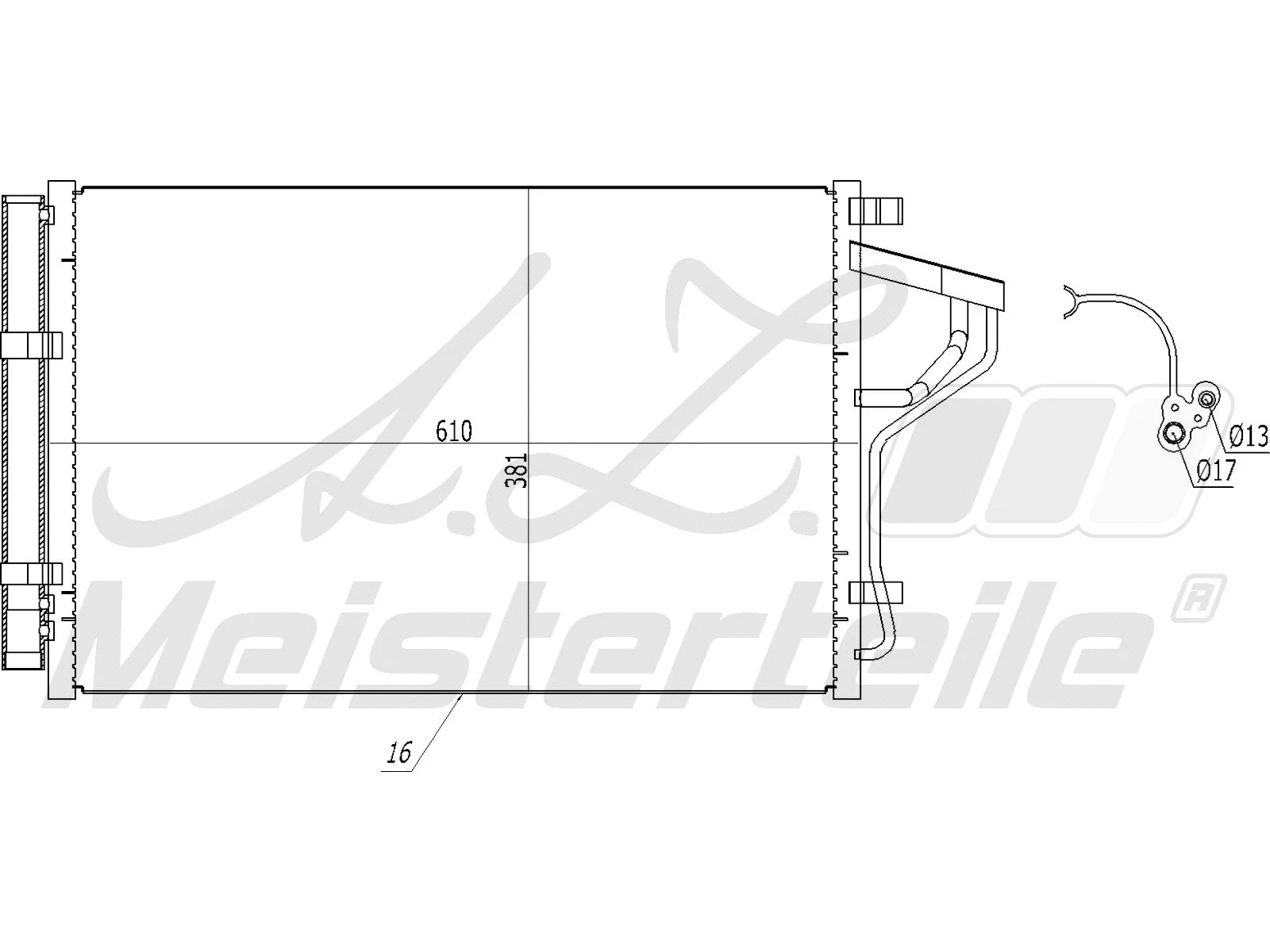Condenseur, climatisation A.Z. Meisterteile AZMT-45-030-1275