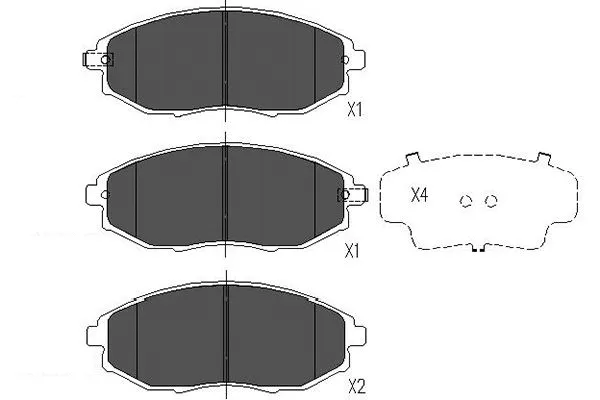 Kit de plaquettes de frein, frein à disque KAVO PARTS KBP-1011