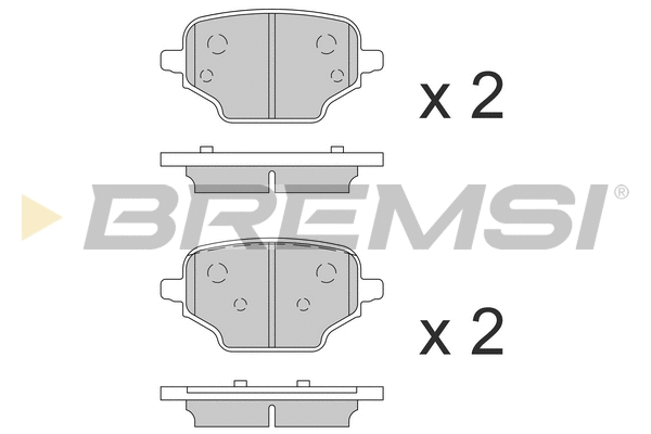 Kit de plaquettes de frein, frein à disque BREMSI BP3863