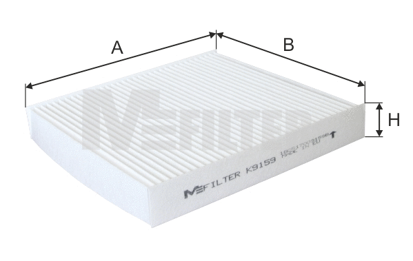 Filtre, air de l'habitacle MFILTER K 9159