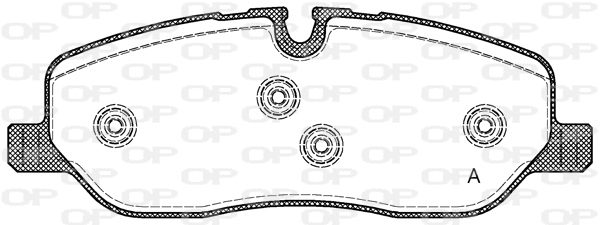 Kit de plaquettes de frein, frein à disque OPEN PARTS BPA1158.00