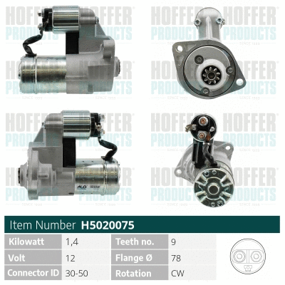 Démarreur HOFFER H5020075