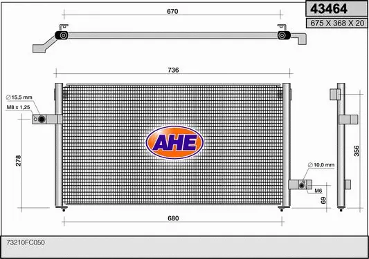 Condenseur, climatisation AHE 43464