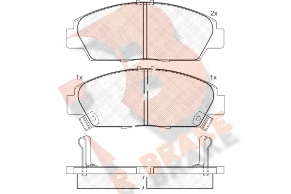 Kit de plaquettes de frein, frein à disque R BRAKE RB1020