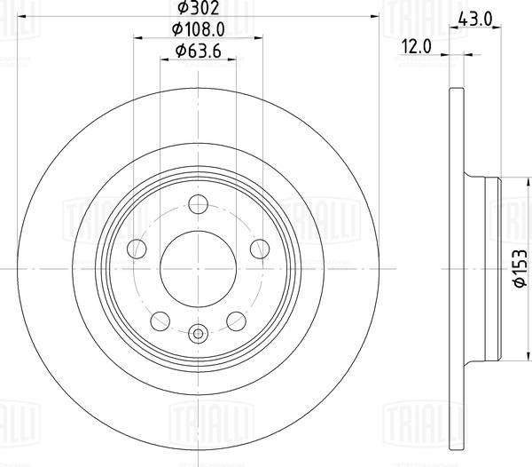 Disque de frein TRIALLI DF 190445