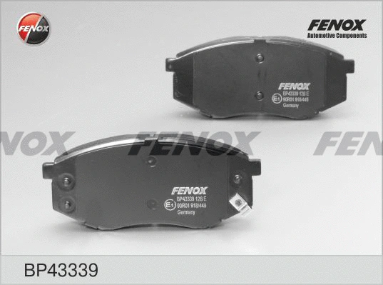 Kit de plaquettes de frein, frein à disque FENOX BP43339