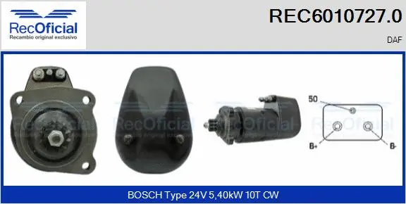 Démarreur RECOFICIAL REC6010727.0