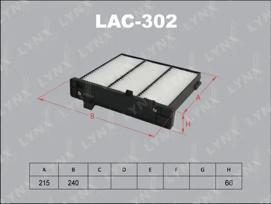 Filtre, air de l'habitacle LYNXAUTO LAC-302