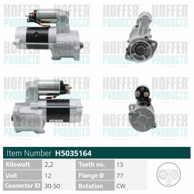 Démarreur HOFFER H5035164