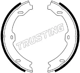 Jeu de mâchoires de frein, frein de stationnement TRUSTING 052.134