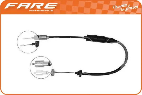 Tirette à câble, commande d'embrayage FARE-CO 24293