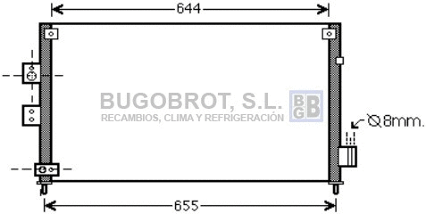 Condenseur, climatisation BUGOBROT 62-HD5227