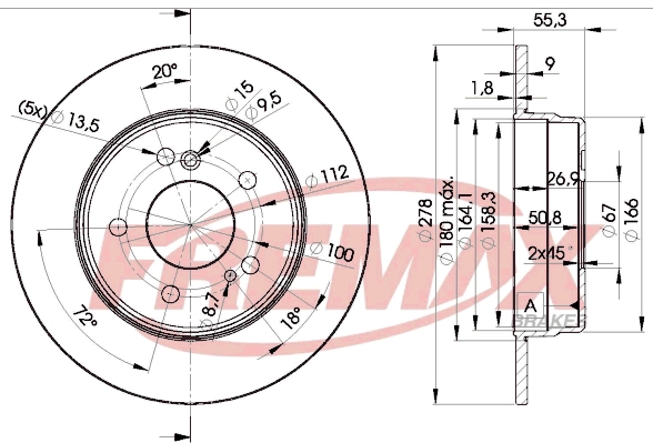 Disque de frein FREMAX BD-0412