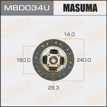 Disque d'embrayage MASUMA MBD034U