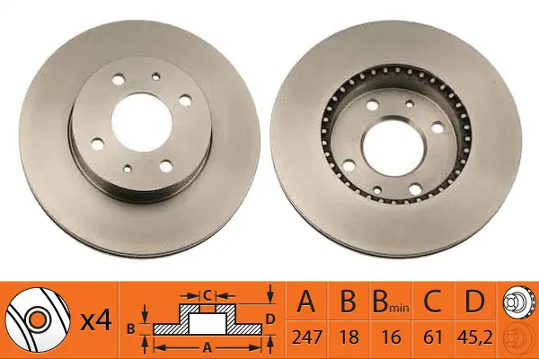 Disque de frein SB BR22115T