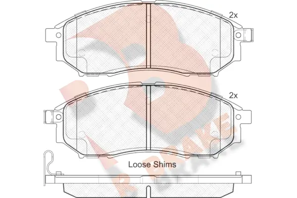 Kit de plaquettes de frein, frein à disque R BRAKE RB1876
