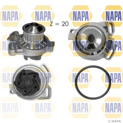 Pompe à eau, refroidissement du moteur NAPA NWP1007