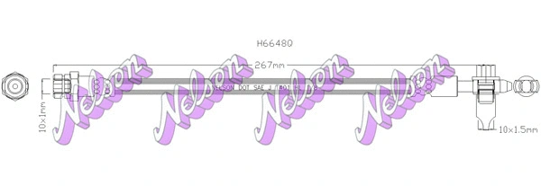 Flexible de frein KAWE H6648Q