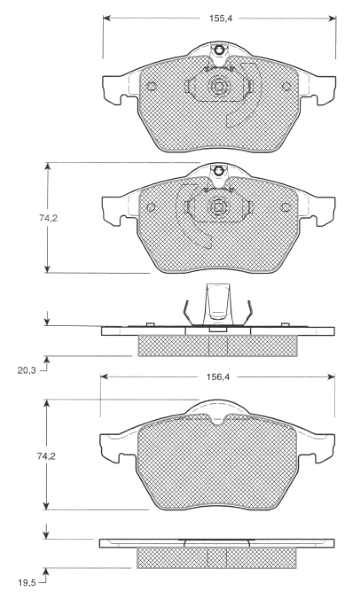 Kit de plaquettes de frein, frein à disque MTR MT631
