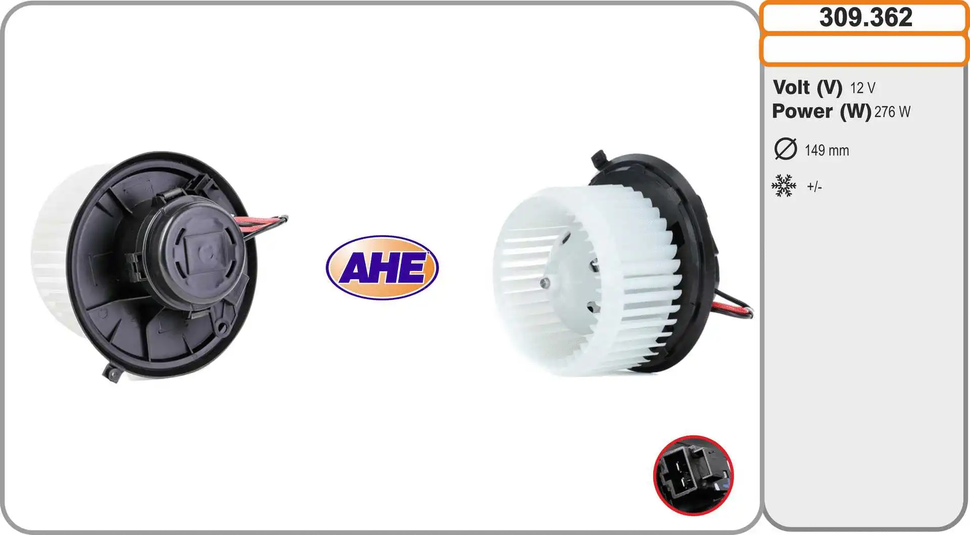 Pulseur d'air habitacle AHE 309.362