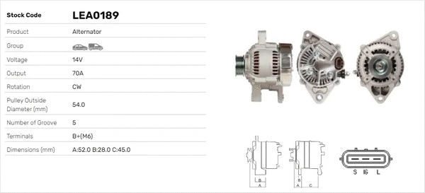 Alternateur LUSA LEA0189