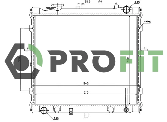 Radiateur, refroidissement du moteur PROFIT 1740-0150