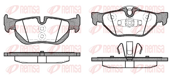 Kit de plaquettes de frein, frein à disque REMSA 1145.10