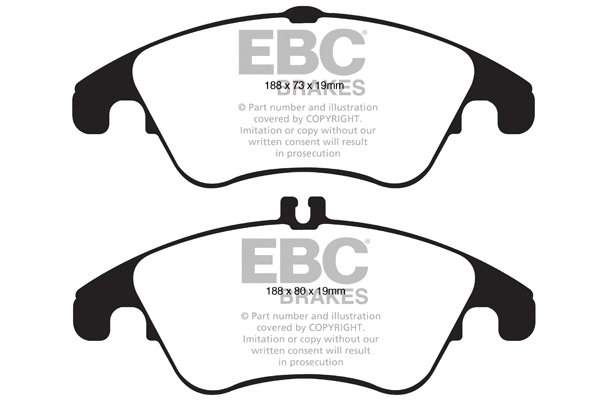Kit de plaquettes de frein, frein à disque EBC Brakes DP31991C