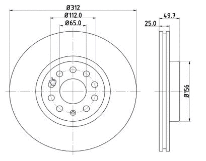 Disque de frein MTR 12108505