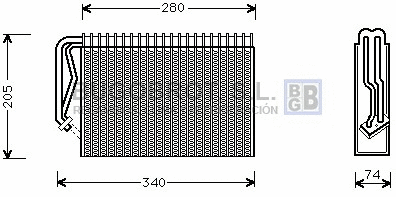 Évaporateur climatisation BUGOBROT 70-OLV289
