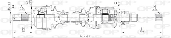 Arbre de transmission OPEN PARTS DRS6024.00