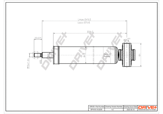 Amortisseur Dr!ve+ DP1610.10.0220