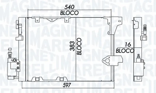 Condenseur, climatisation MAGNETI MARELLI - BR 98457MM