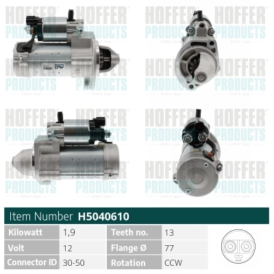 Démarreur HOFFER H5040610