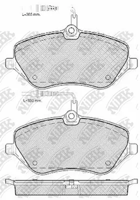 Kit de plaquettes de frein, frein à disque NiBK PN0470W