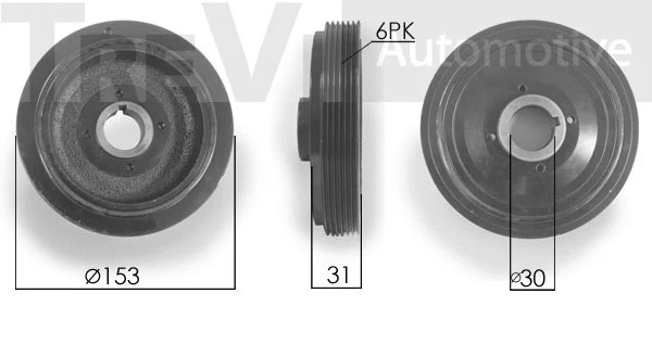 Poulie, vilebrequin TREVI AUTOMOTIVE PC1059