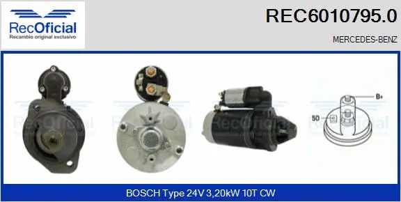 Démarreur RECOFICIAL REC6010795.0