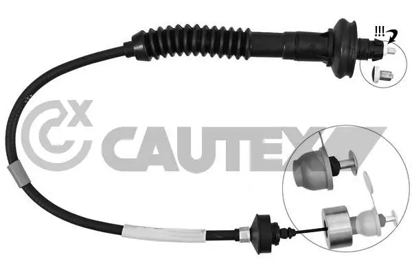 Tirette à câble, commande d'embrayage CAUTEX 760070