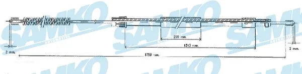 Tirette à câble, frein de stationnement SAMKO C0096B