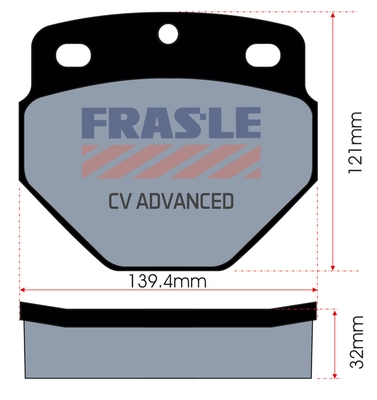 Kit de plaquettes de frein, frein à disque FRAS-LE PD/175-CV