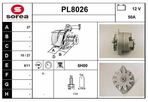 Alternateur SNRA PL8026