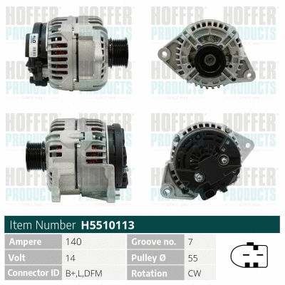 Alternateur HOFFER H5510113