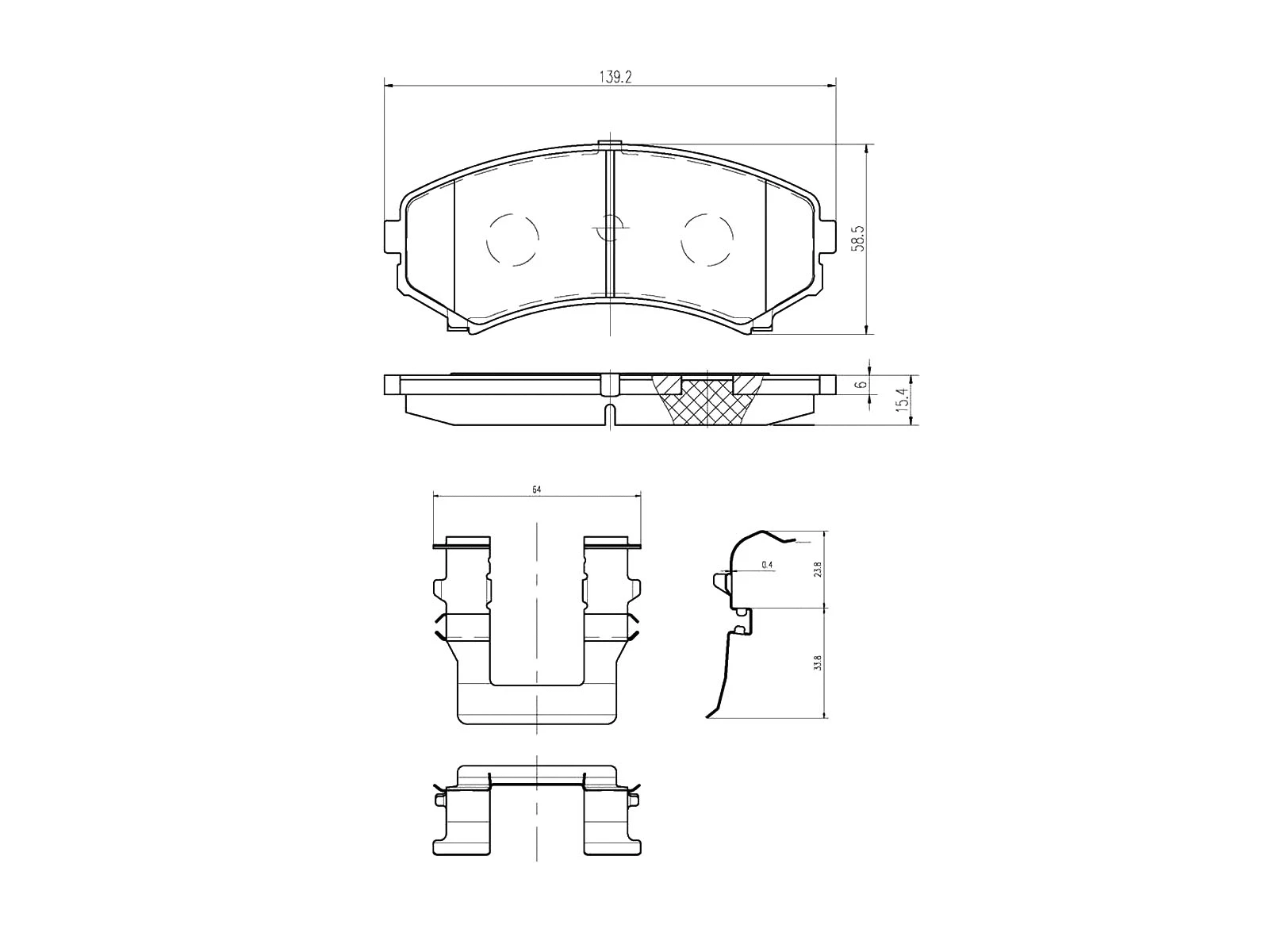 Kit de plaquettes de frein, frein à disque A.Z. Meisterteile AZMT-44-022-1160