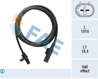 Capteur, vitesse de roue FAE 78530